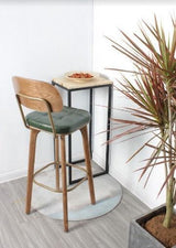 Solid Wood Bar Chair | BRENDA - onehappyhome
