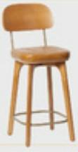 Solid Wood Bar Chair | BRENDA - onehappyhome