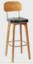 Solid Wood Bar Chair | BRENDA - onehappyhome