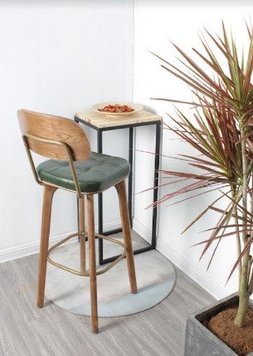 Solid Wood Bar Chair | BRENDA - onehappyhome