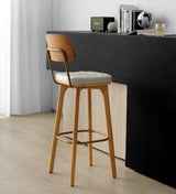 Solid Wood Bar Chair | BRENDA - onehappyhome