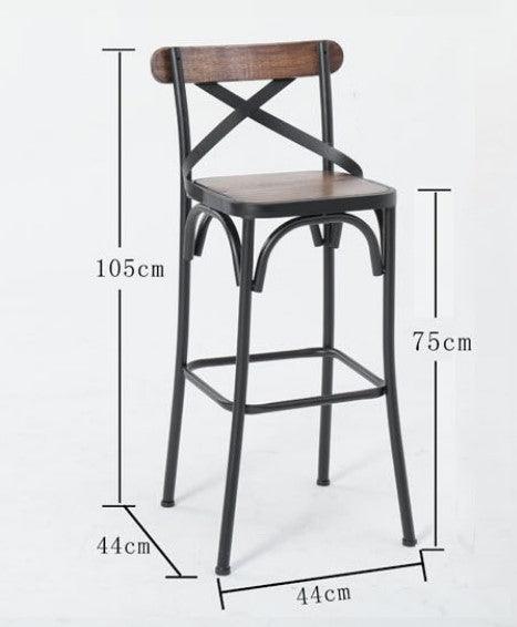 Solid Wood Bar Chair | ELIJAH - onehappyhome