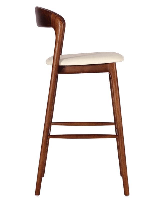 Solid Wood Bar Chair | RAMON - onehappyhome