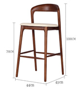 Solid Wood Bar Chair | RAMON - onehappyhome