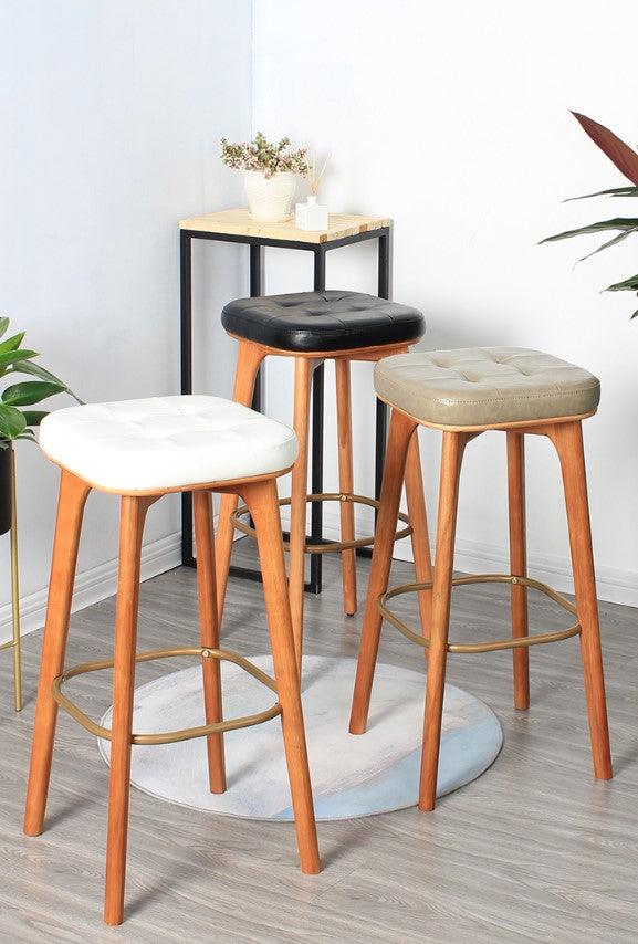 Solid Wood Bar Stool | BRENDA - onehappyhome