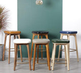 Solid Wood Bar Stool | BRENDA - onehappyhome