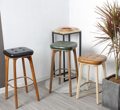 solid wood bar stool