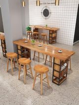 Solid Wood Bar Table with Storage | SALMA - onehappyhome