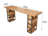 Solid Wood Bar Table with Storage | SALMA - onehappyhome