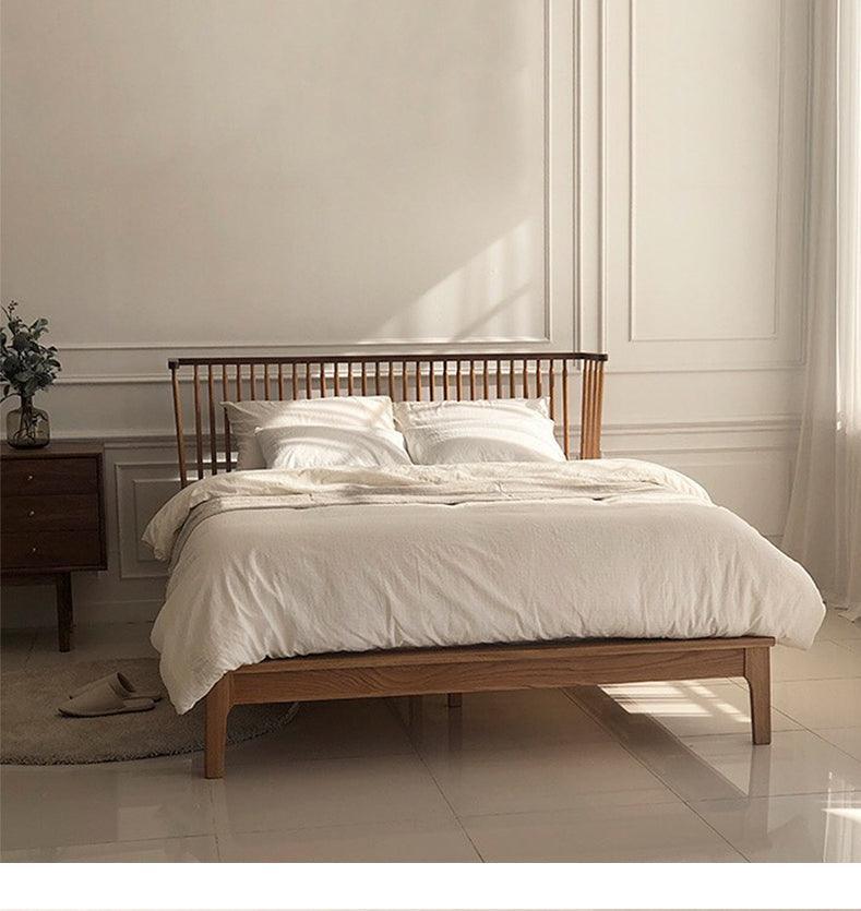 Solid Wood Bed Frame | MAHEK - onehappyhome