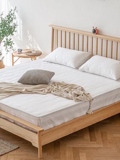 minimalist solid wood bed frame