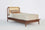 Solid Wood Bed Frame with Rattan Headboard | MATHURA - onehappyhome