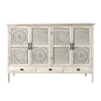 Solid Wood Carved Sideboard Cabinet| HELAENA - onehappyhome