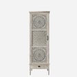 Solid Wood Carved Tall Cabinet | HELAENA - onehappyhome
