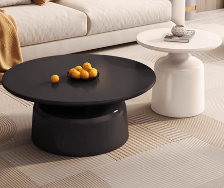 solid wood black and white coffee table