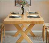 thick wood dining table