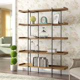 solid wood bookcases and standing shelves