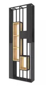 Solid Wood Industrial Shelf / Divider / Metal Planter | SACHI - onehappyhome