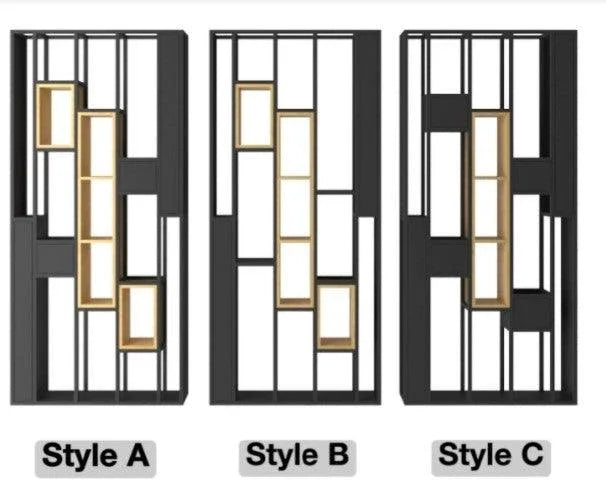 Solid Wood Industrial Shelf / Divider / Metal Planter | SACHI - onehappyhome