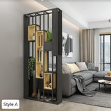 Solid Wood Industrial Shelf / Divider / Metal Planter | SACHI - onehappyhome