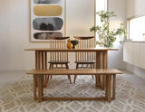 Solid Wood Rattan Dining Table | SIMEON - onehappyhome