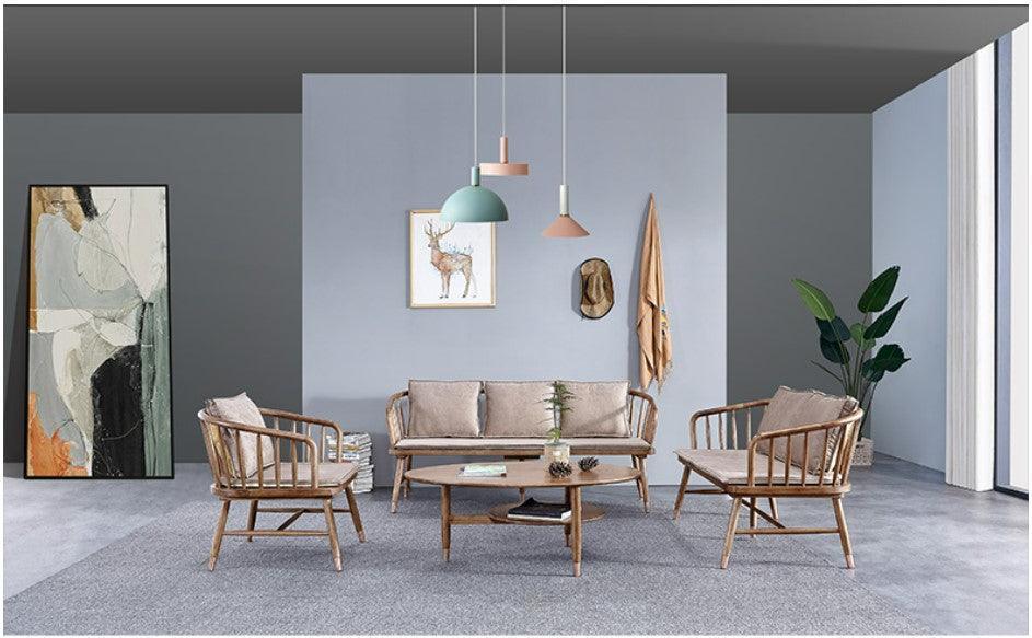 Solid Wood Sofa with Cushion | AASHNA - onehappyhome