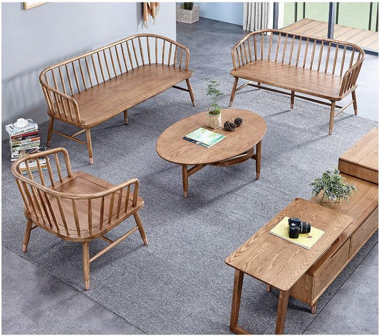 Solid Wood Sofa with Cushion | AASHNA - onehappyhome