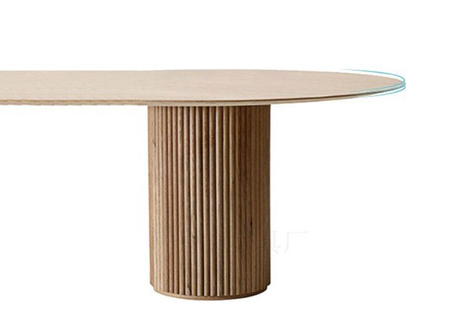 Solid Wood Square-Oval Dining Table | AIKA - onehappyhome
