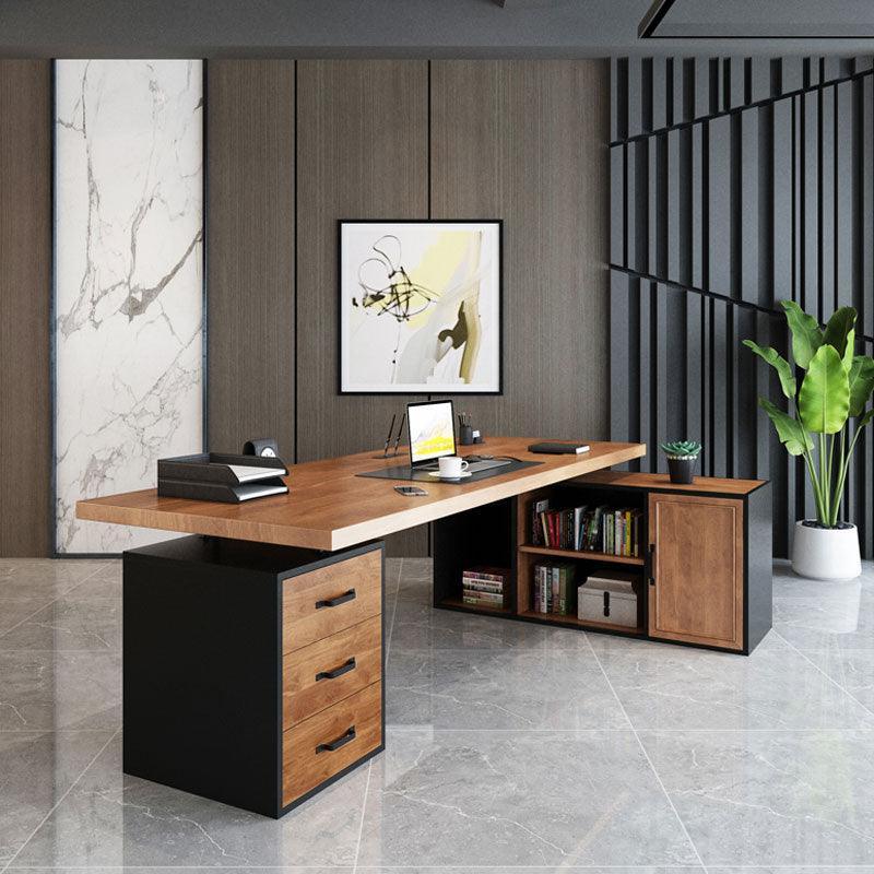 Solid Wood Study Table with Cabinet | HUNAR - onehappyhome