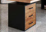 Solid Wood Study Table with Cabinet | HUNAR - onehappyhome