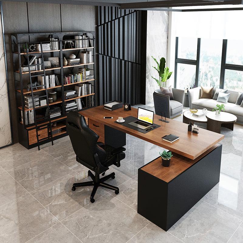 Solid Wood Study Table with Cabinet | HUNAR - onehappyhome