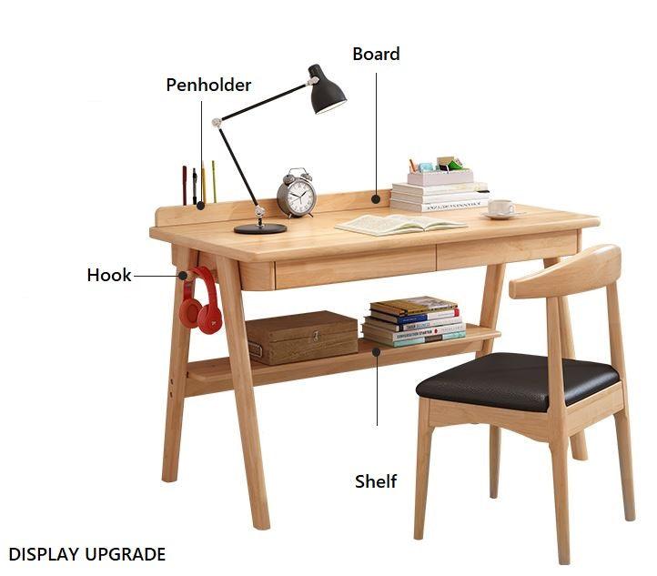 Solid Wood Study Table| SEAN - onehappyhome