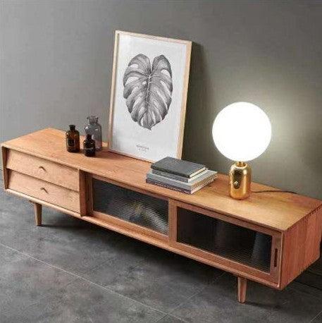 Solid Wood TV Console Rustic | CONNIE - onehappyhome