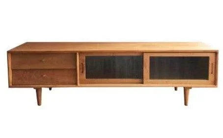 Solid Wood TV Console Rustic | CONNIE - onehappyhome
