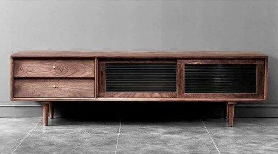 Solid Wood TV Console Rustic | CONNIE - onehappyhome