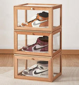 Stackable Shoe Storage Box (Set of 3) | WAYLON - onehappyhome