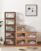 Stackable Shoe Storage Box (Set of 3) | WAYLON - onehappyhome