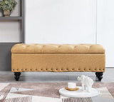 Storage Ottoman Studded Bench | ORIANA - onehappyhome