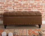 Storage Ottoman Studded Bench | ORIANA - onehappyhome