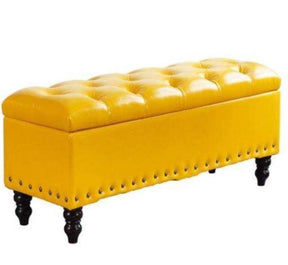 Storage Ottoman Studded Bench | ORIANA - onehappyhome