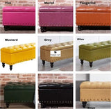 Storage Ottoman Studded Bench | ORIANA - onehappyhome