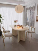Travertine Dining Table | GAGAN - onehappyhome