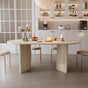 Travertine Dining Table | GAGAN - onehappyhome
