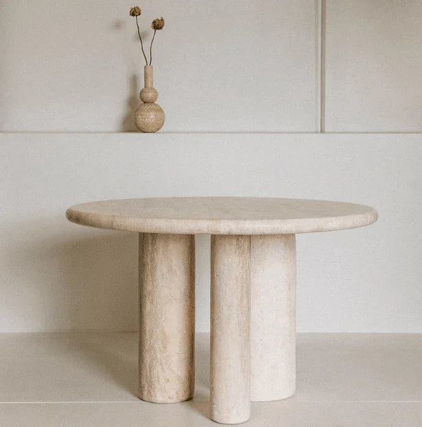 Travertine Dining Table | SWARA - onehappyhome
