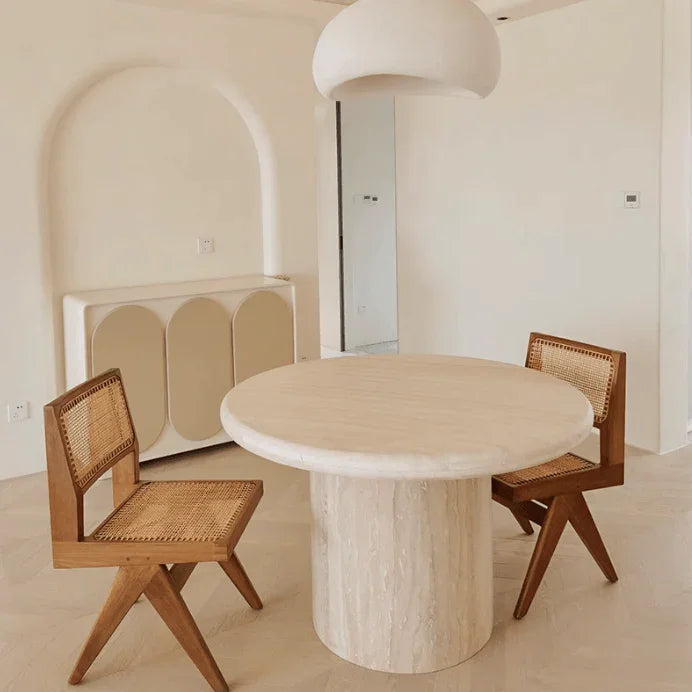 Travertine Dining Table | TARA - onehappyhome