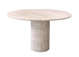 travertine round dining table 