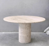 Travertine Dining Table | VEDA - onehappyhome