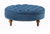 Tufted Round Storage Ottoman Bench | ODESSA - onehappyhome