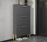 Ultra Slim Shoe Cabinet in Grey | LIVIA - onehappyhome