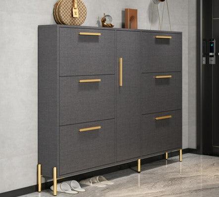 Ultra Slim Shoe Cabinet in Grey | LIVIA - onehappyhome